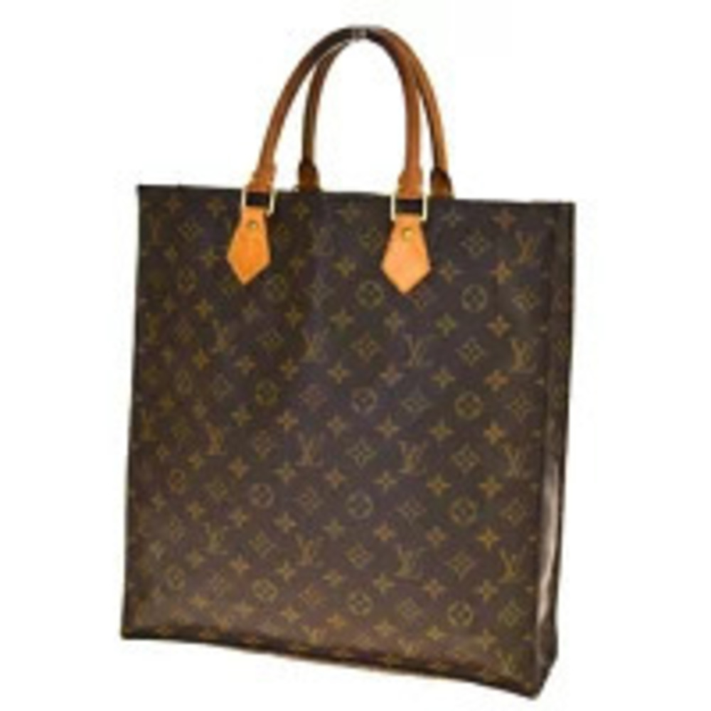 Louis Vuitton Sac Plat Handbag Monogram Leather